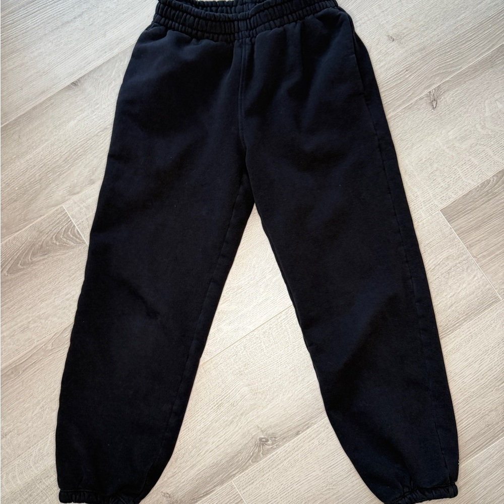 Athleta Girl Black Fleece Jogger Sweatpants Kids M 8-10 Cotton B Corp